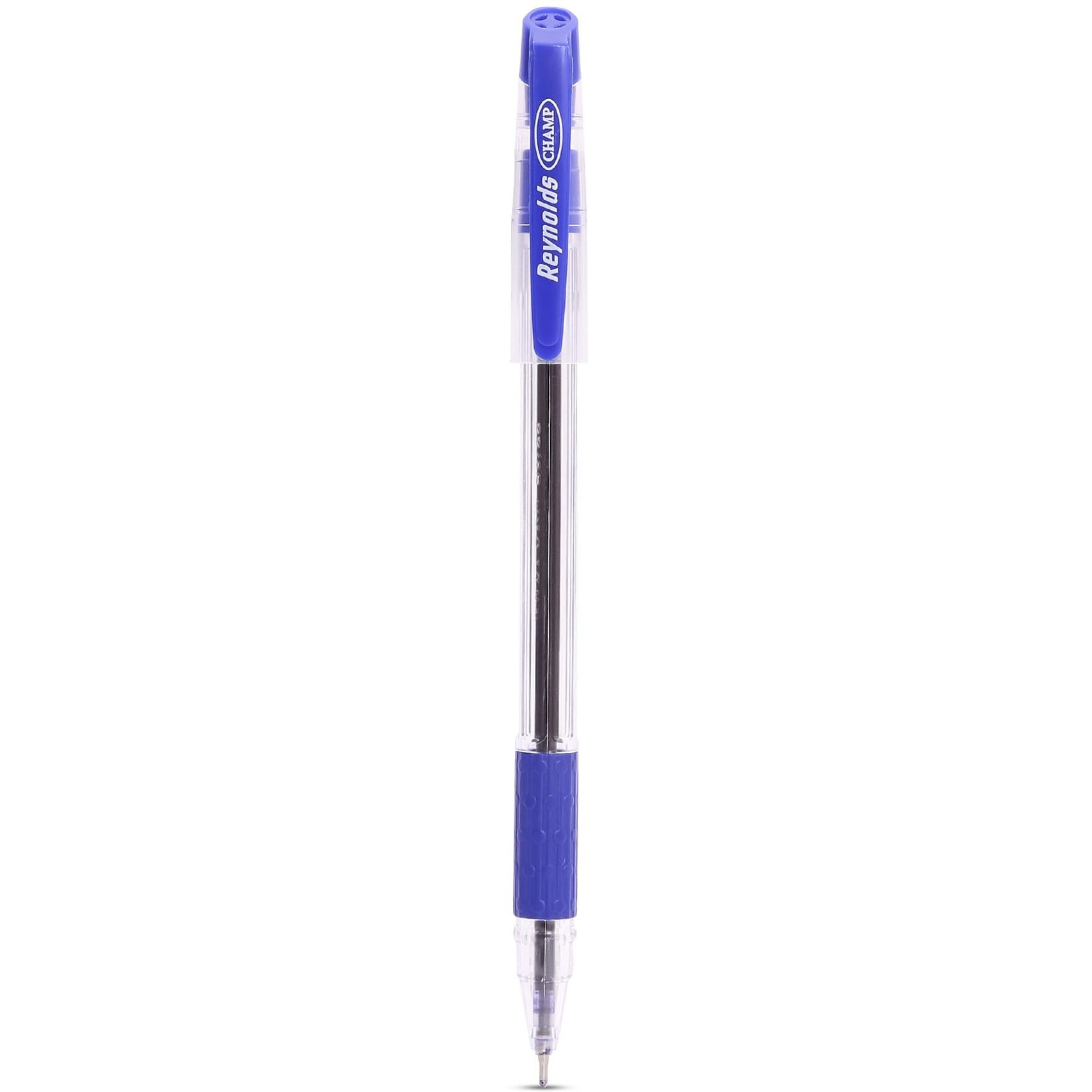 Reynolds CHAMP Ball Pen SET - 30 BLUE PENS WITH COMFORTABLE GRIP |BLUE BALL PENS FOR WRITING | PEN FOR STUDENTS & OFFICE STATIONERY | 0.7 mm TIP SIZE