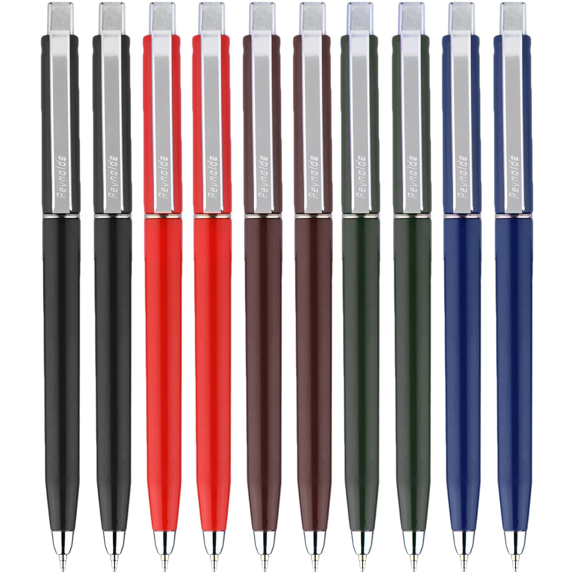Reynolds Jetter Classic 10 Ct Pouch|Smooth Ball Pens|Long-Lasting Ball Pens|Professional Ball Pens With Superior Writing Experience|Ball Pens For Swift Writing|0.7Mm Tip Size|Blue