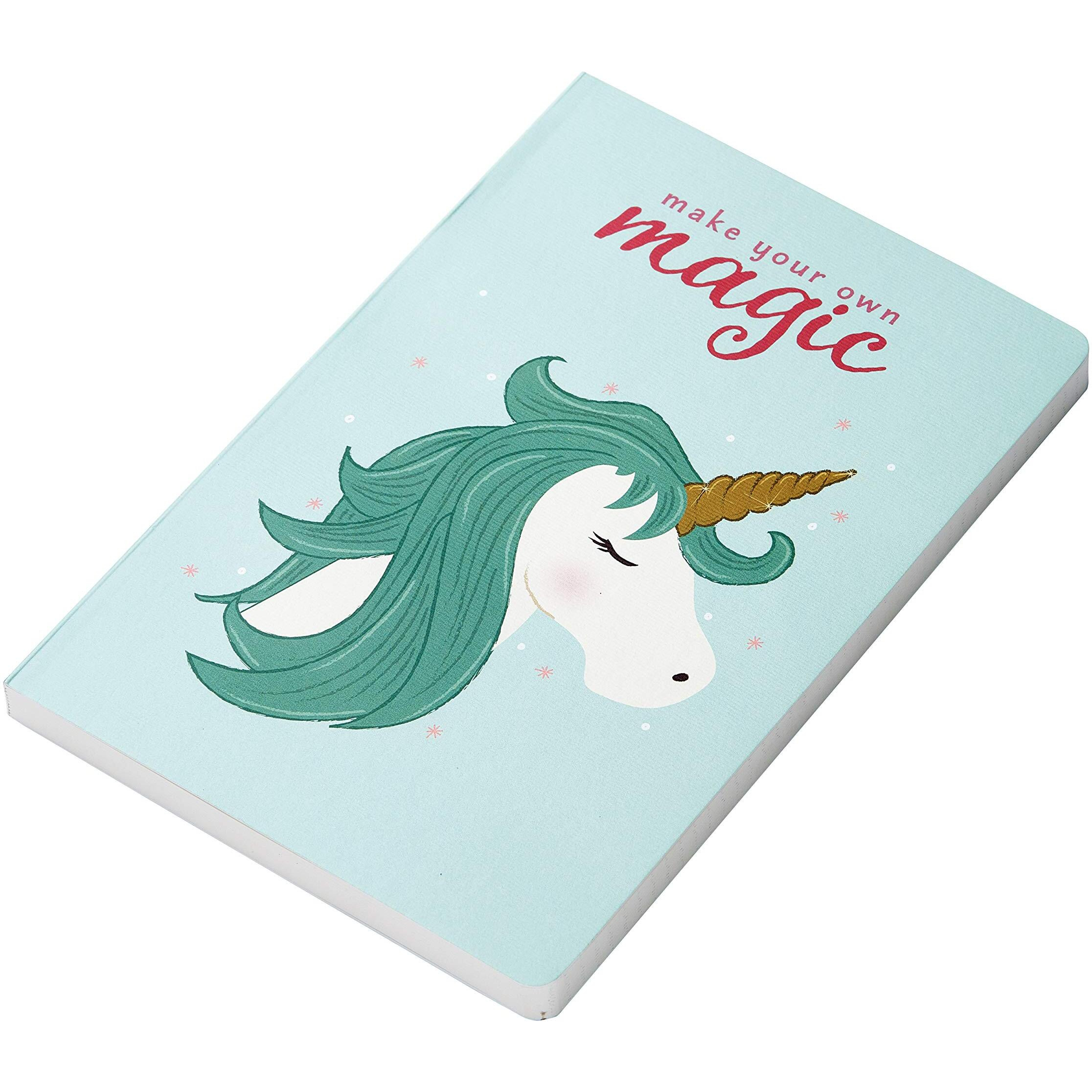 FACTOR NOTES 100 GSM A5 Notebook Dot Grid | 144 Pages (Teal Unicorn)