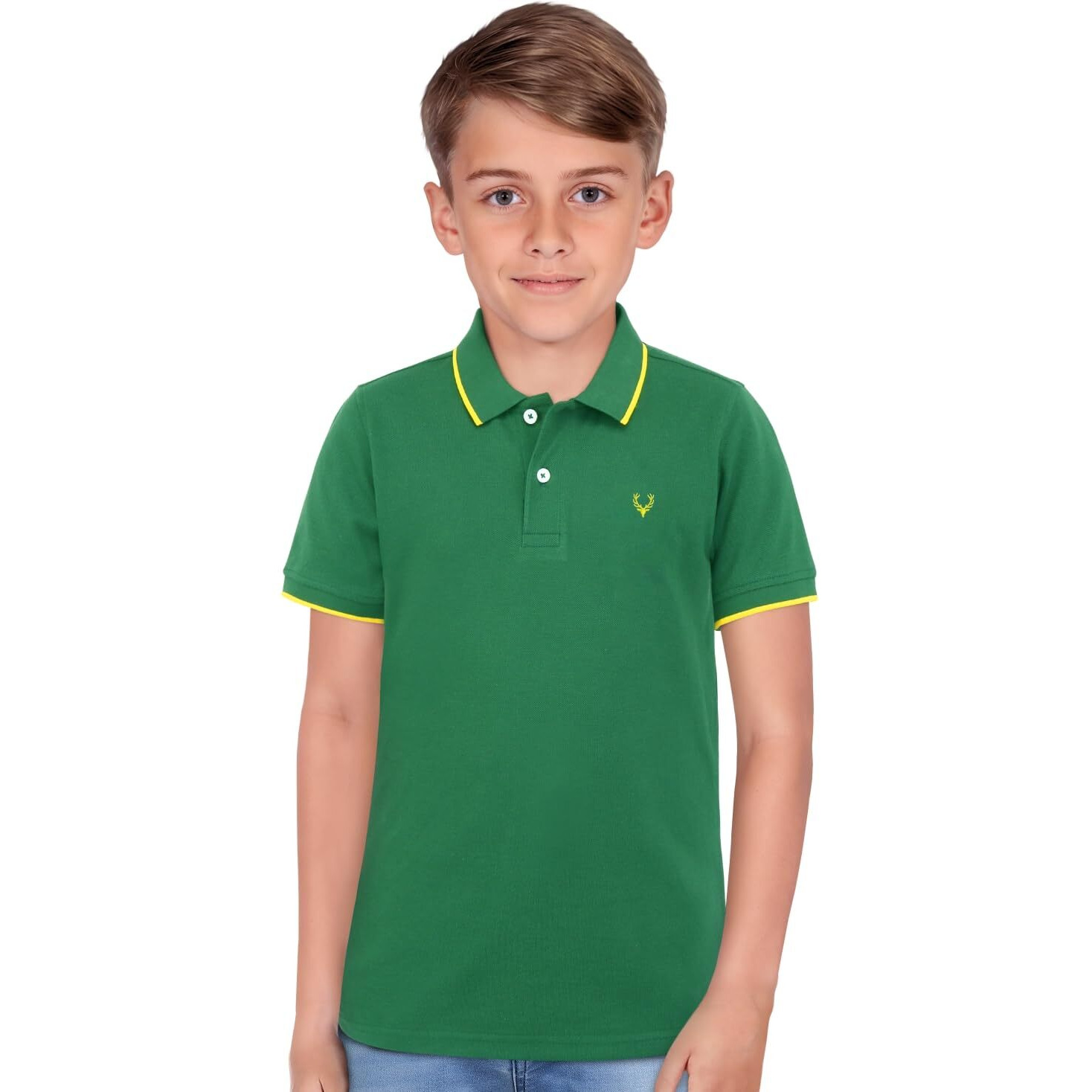 Allen Solly Kids Apparel Plain Regular T-Shirt (ABKPCRGF489110_Green 14 | 13-14 Years)