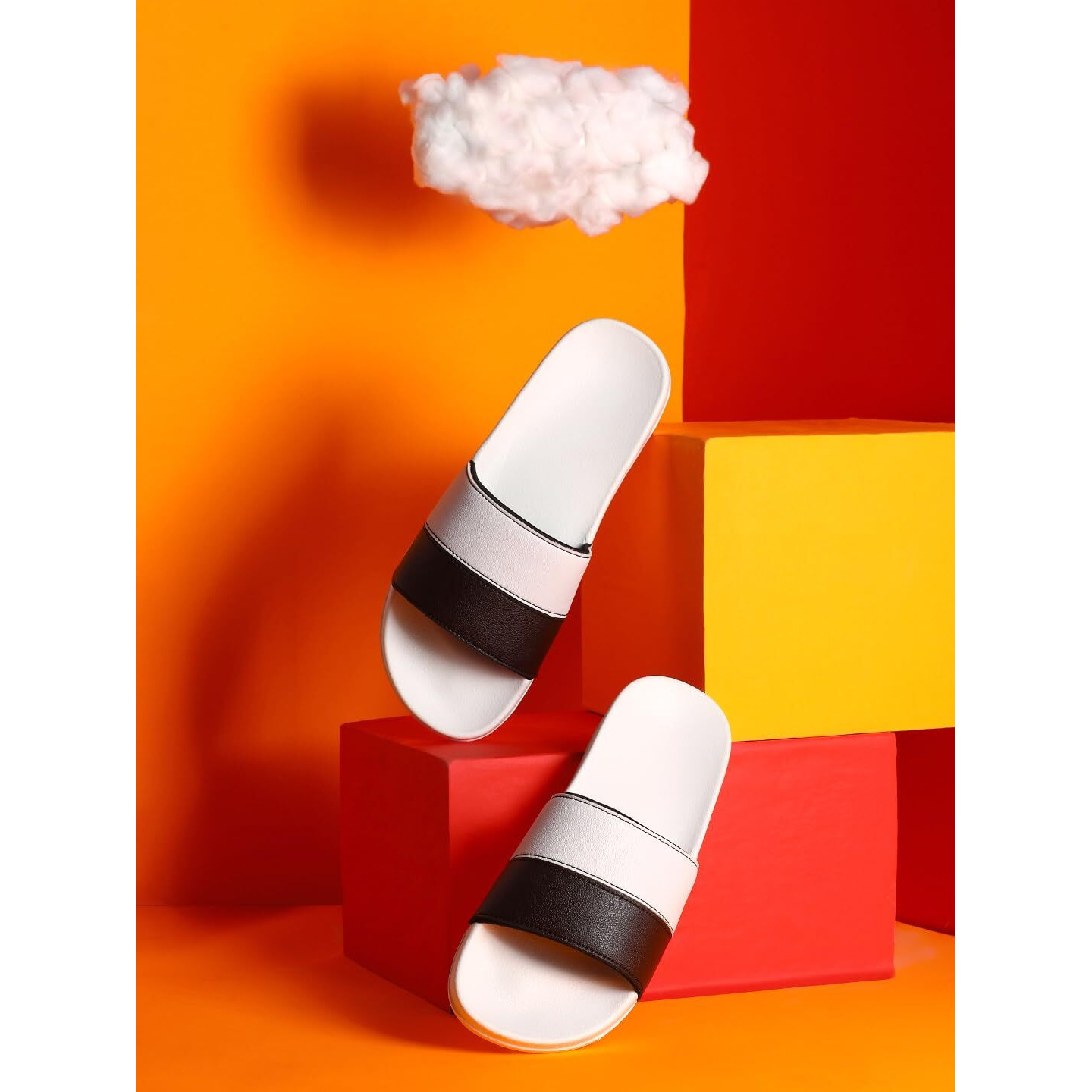 hummel CAMP MEN COLOUR BLOCK SLIDERS Comfortable Cushioned Sole Arch Support Durable Lightweight Flexible Trendy Style Flip flops and Slippers Slides for Men Daily use Chappal