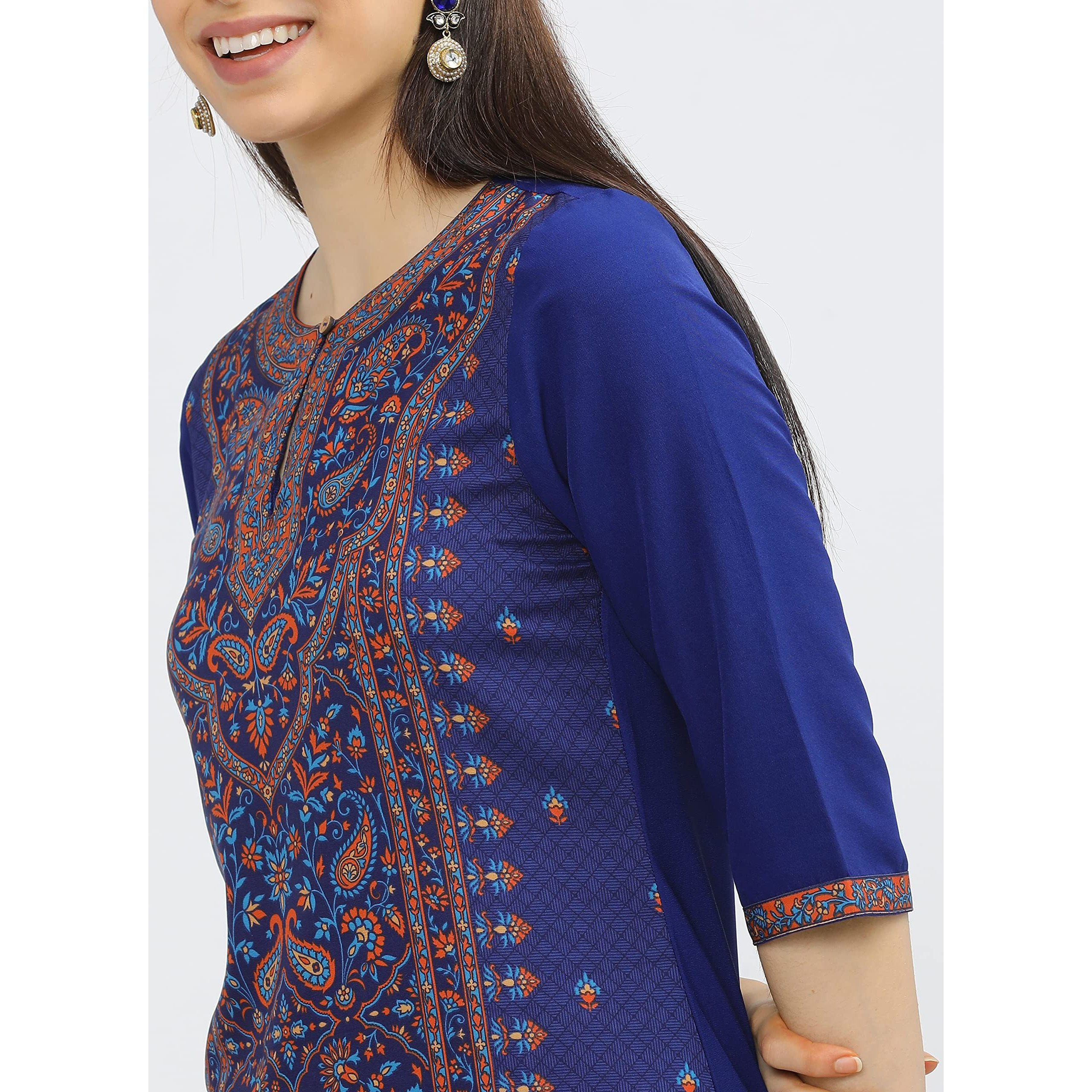 KETCH Women's Polyester Regular Fashion Vest (KHKU000110_Blue
