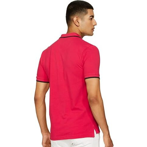 U.S. POLO ASSN. Men's Regular Fit Polo Shirt (USTSHS2224_Dk. Pink
