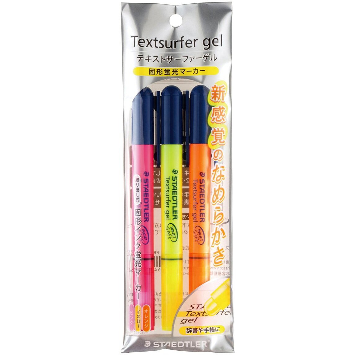 Staedtler Textsurfer Gel Highlighter, Pack of 3, Multicolor