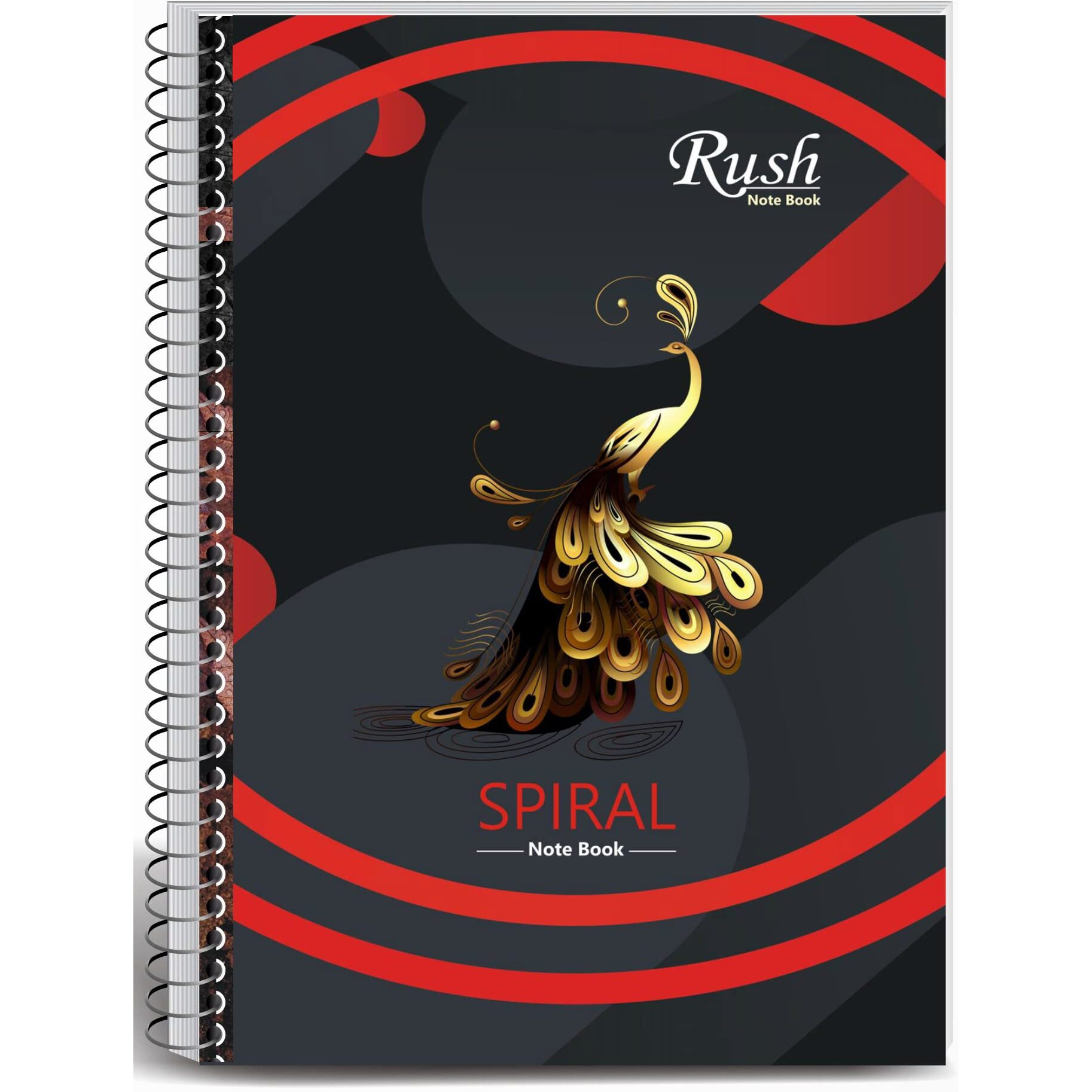 Rush 300 Pages Premium A4 Size Spiral Notebook Ruled - Spiral Register Notebooks for Students