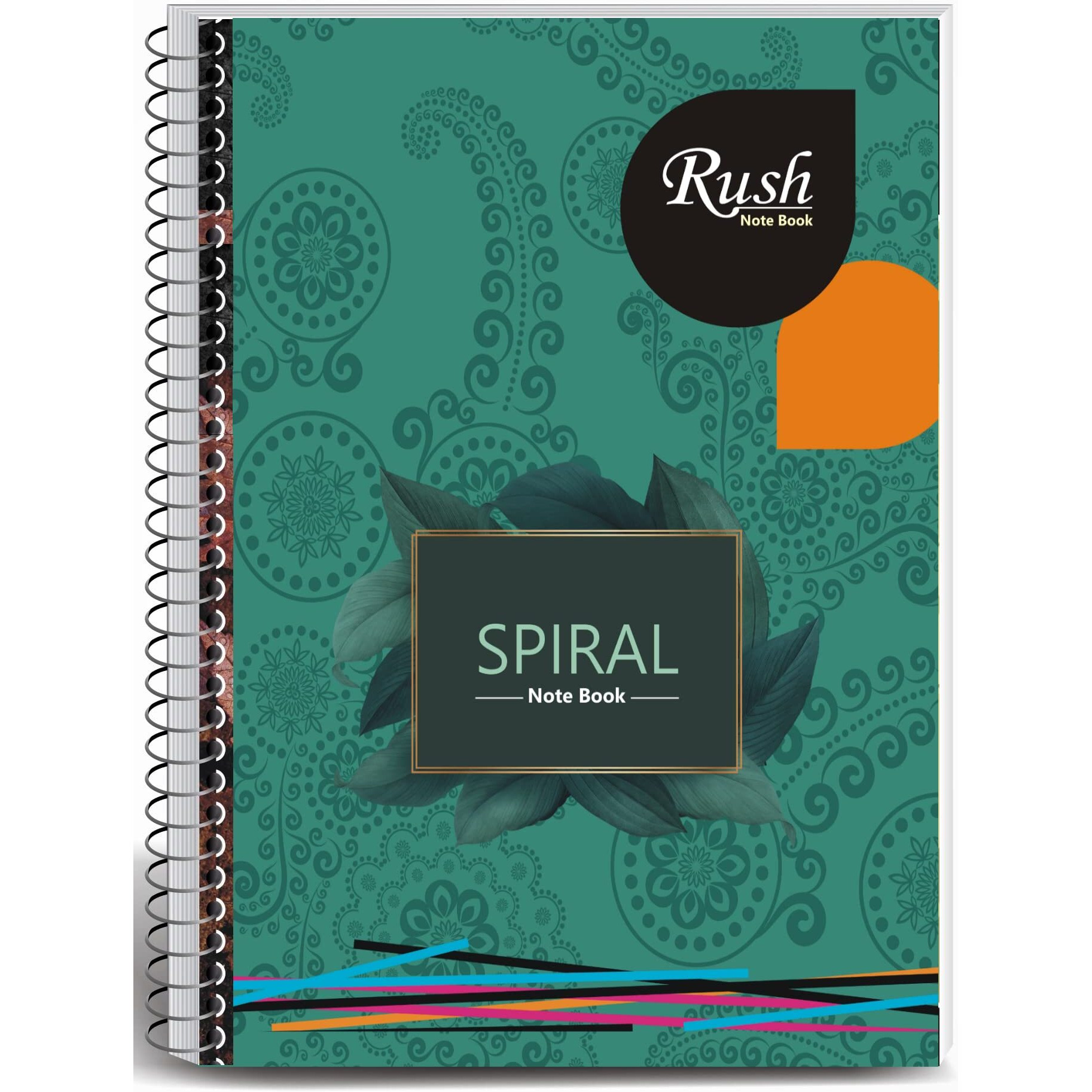 Rush 300 Pages Premium A4 Size Spiral Notebook Unruled - Spiral Unruled Register Notebook Plain