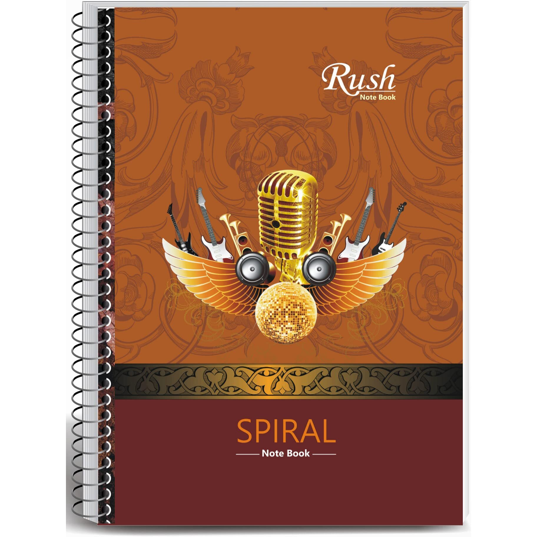 Rush 400 Pages Premium A4 Size Spiral Notebook Unruled - Unruled Notebook Spiral Register