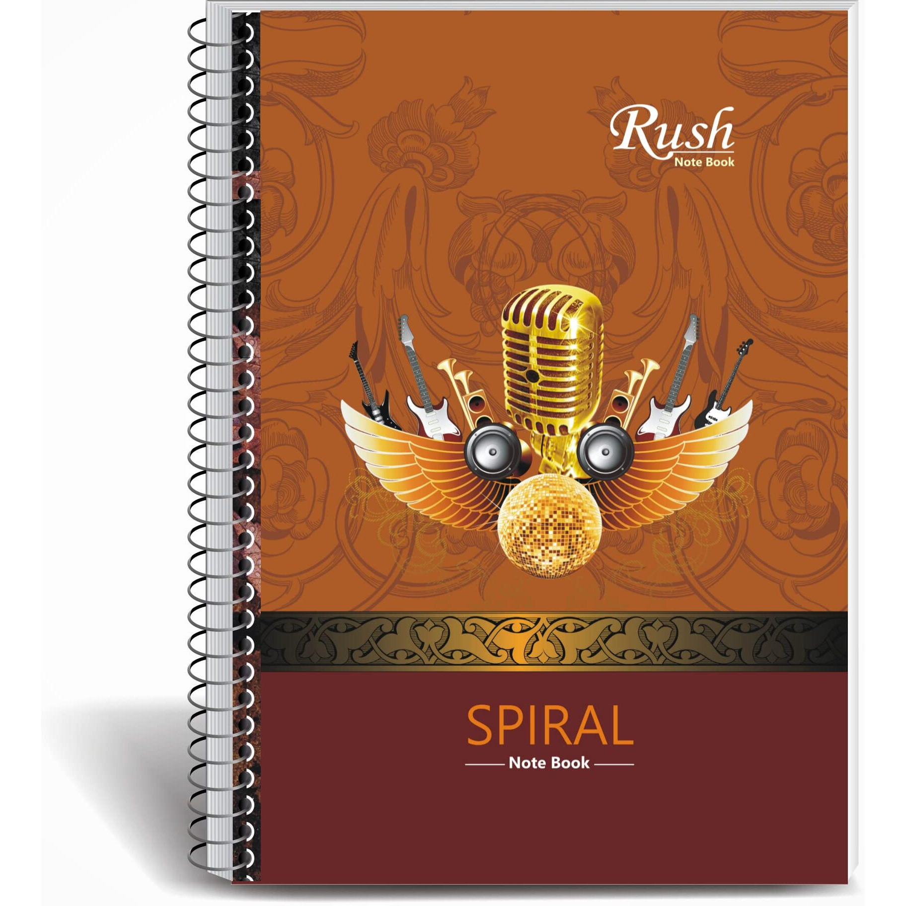 RUSH NOTE BOOKS Rough Notebook 400 Pages A4 Size Spiral Binding Notebook Unruled - Pack Of 3 - Plain Spiral Notebook (Unruled)