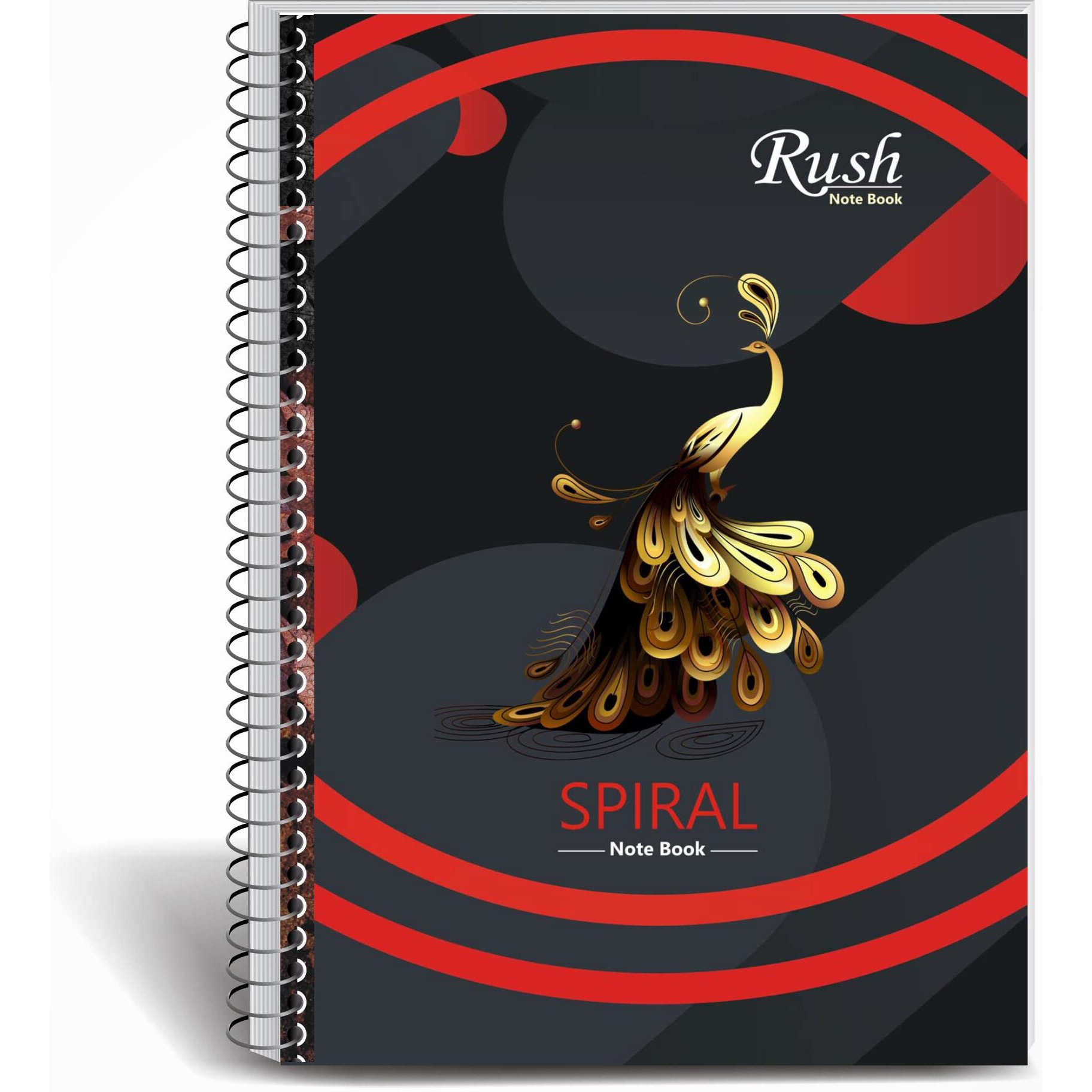 Rush Rough A4 Spiral Notebook 400 Pages | Unruled Notebook | 400 Pages Notebook Plain | Pack of 1 | Spiral Register (400 Pages, Unruled (Plain))