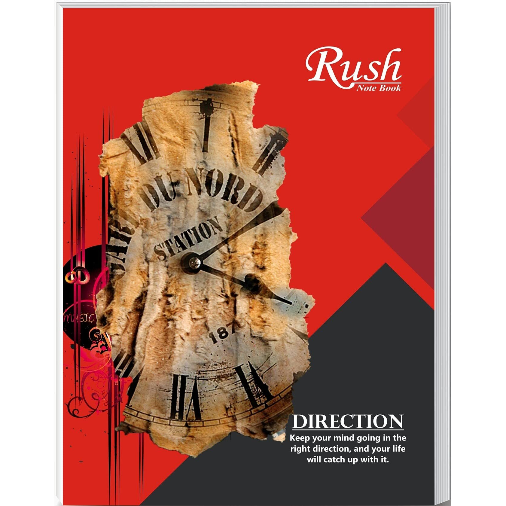 Rush 120 Pages (Pack of 4) Four Line Exercise King Size School Notebooks for Students | 4 Line English Notebook | 24 x 18 CM