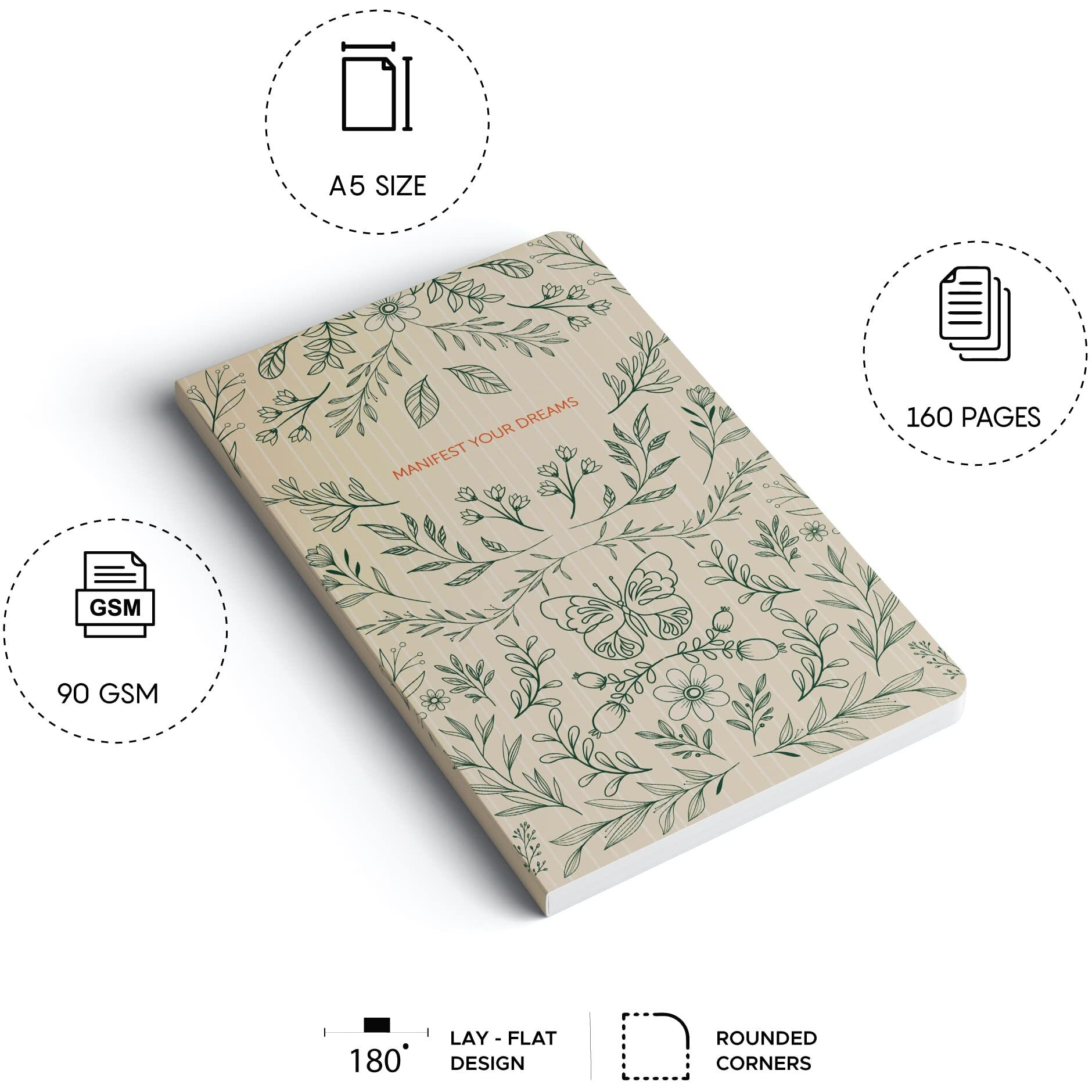 FACTOR NOTES A5 Notebook Ruled | 90 GSM | 160 Pages (Manifest)