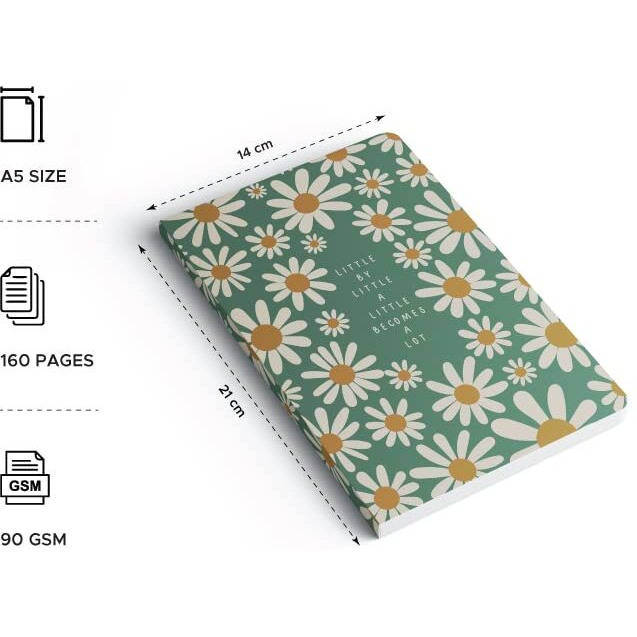 FACTOR NOTES A5 Notebook Ruled | 90 GSM | 160 Pages (Little by Little)