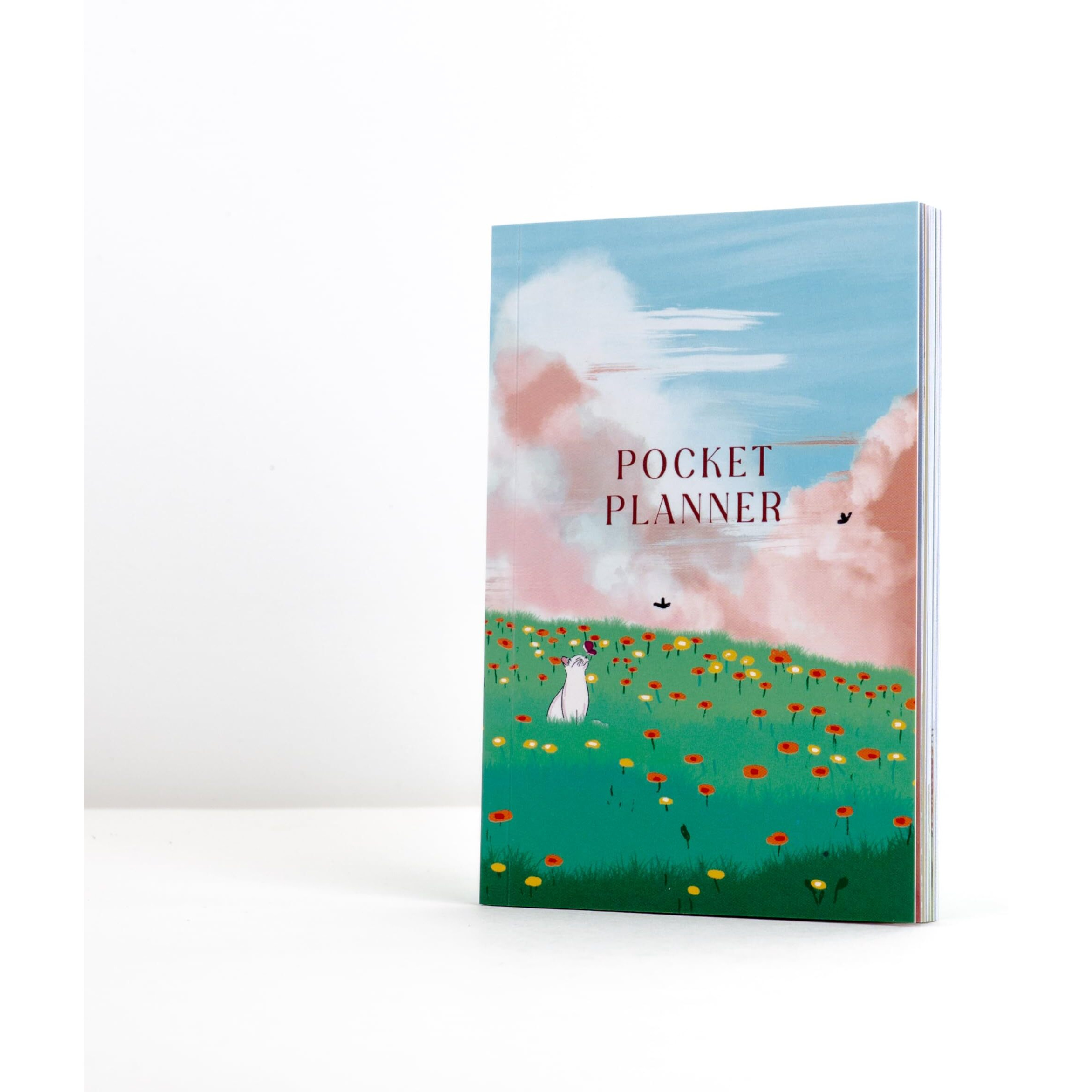 FACTOR NOTES Undated Planner 12 Months Organizer|Monthly & Weekly Layouts|Pocket Size (Field Of Joy)