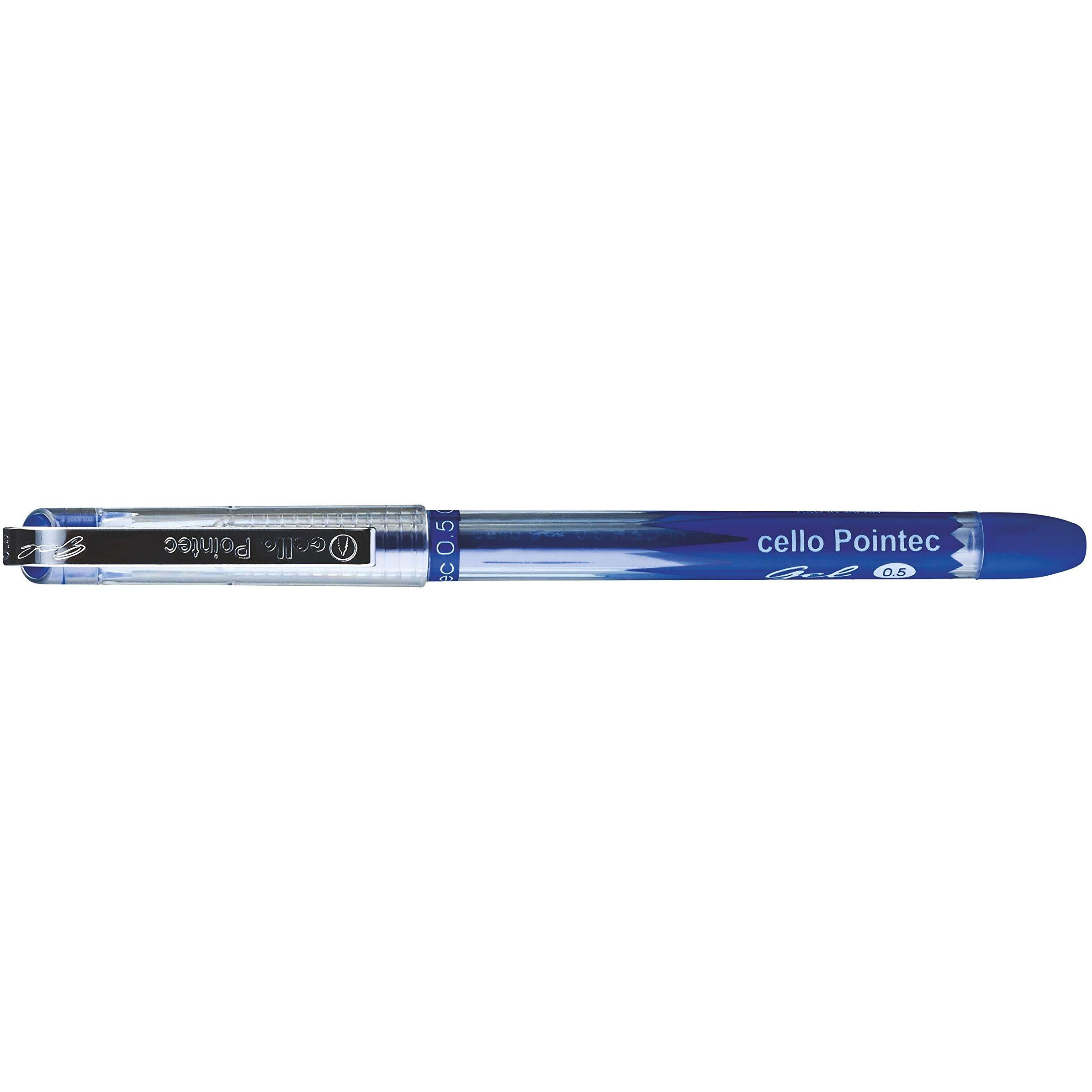 Cello Pointec Gelpen - Count of 10 (Blue)