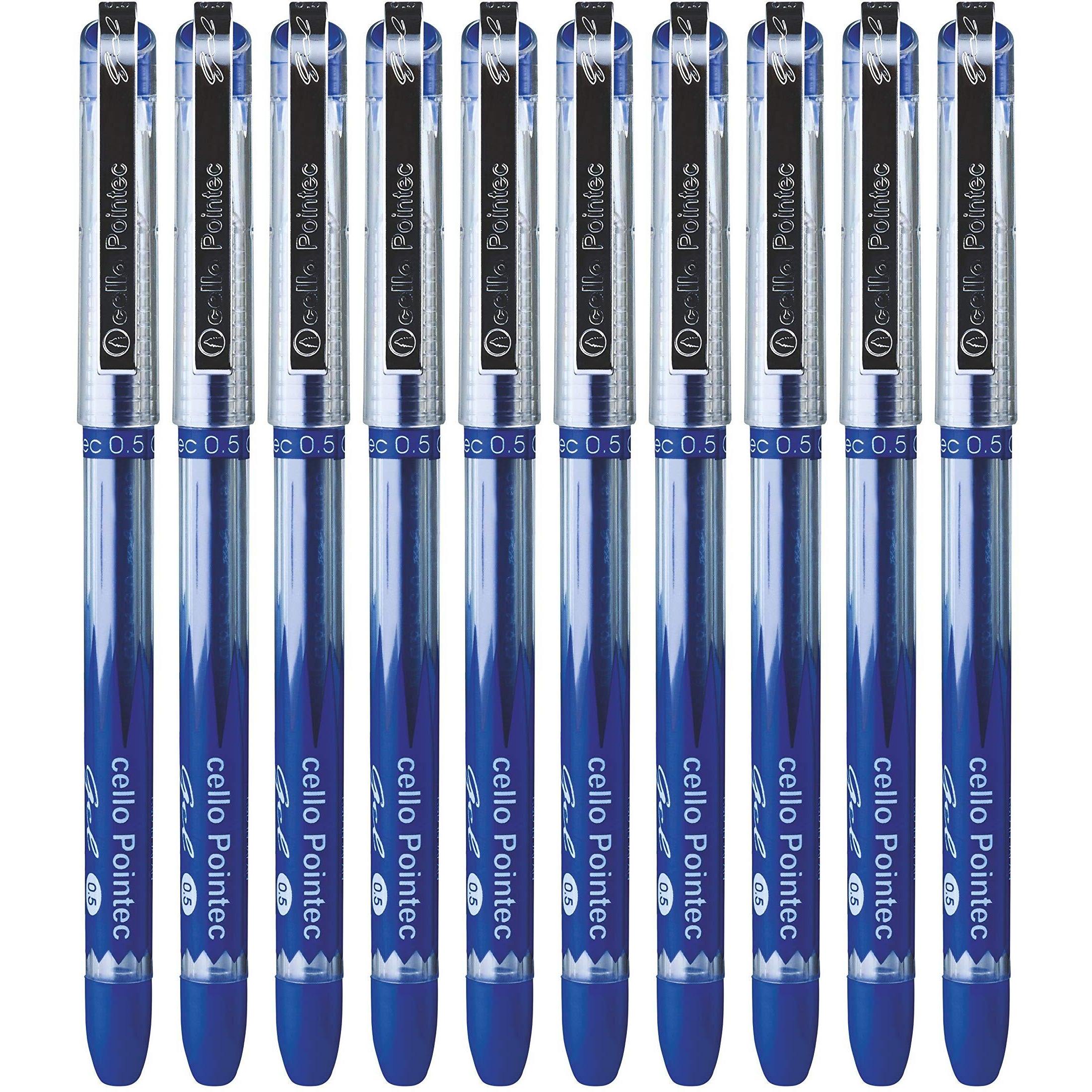 Cello Pointec Gelpen - Count of 10 (Blue)