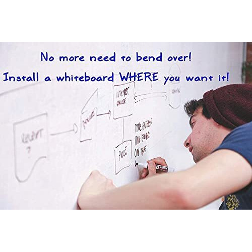 YAJNAS Whiteboard Wall Sticker for School, Office & Home | Self-Adhesive, Removable, Waterproof Whiteboard Wallpaper | Perfect for Writing, Drawing & Organizing on Smooth Surfaces -2 x 6.5 Ft