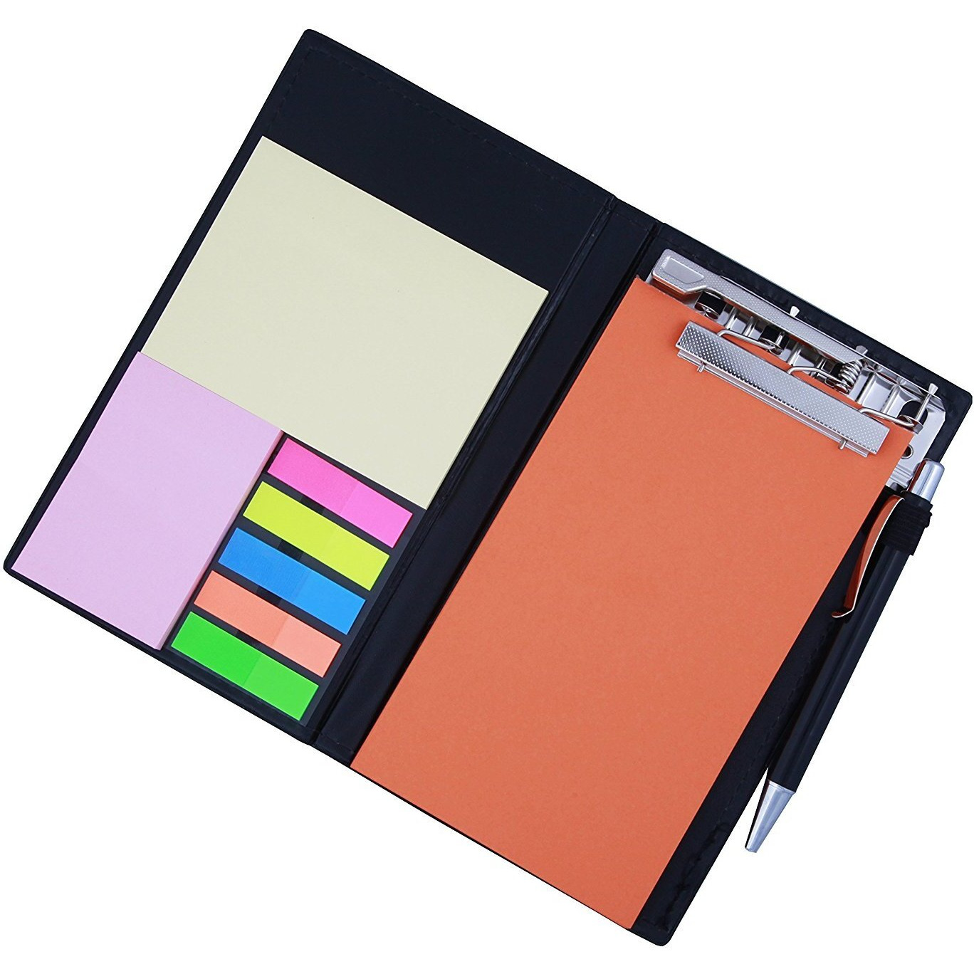 COI Memo Note Pad|Memo Note Book with Sticky Notes & Clip Holder in Diary Style (Rust)