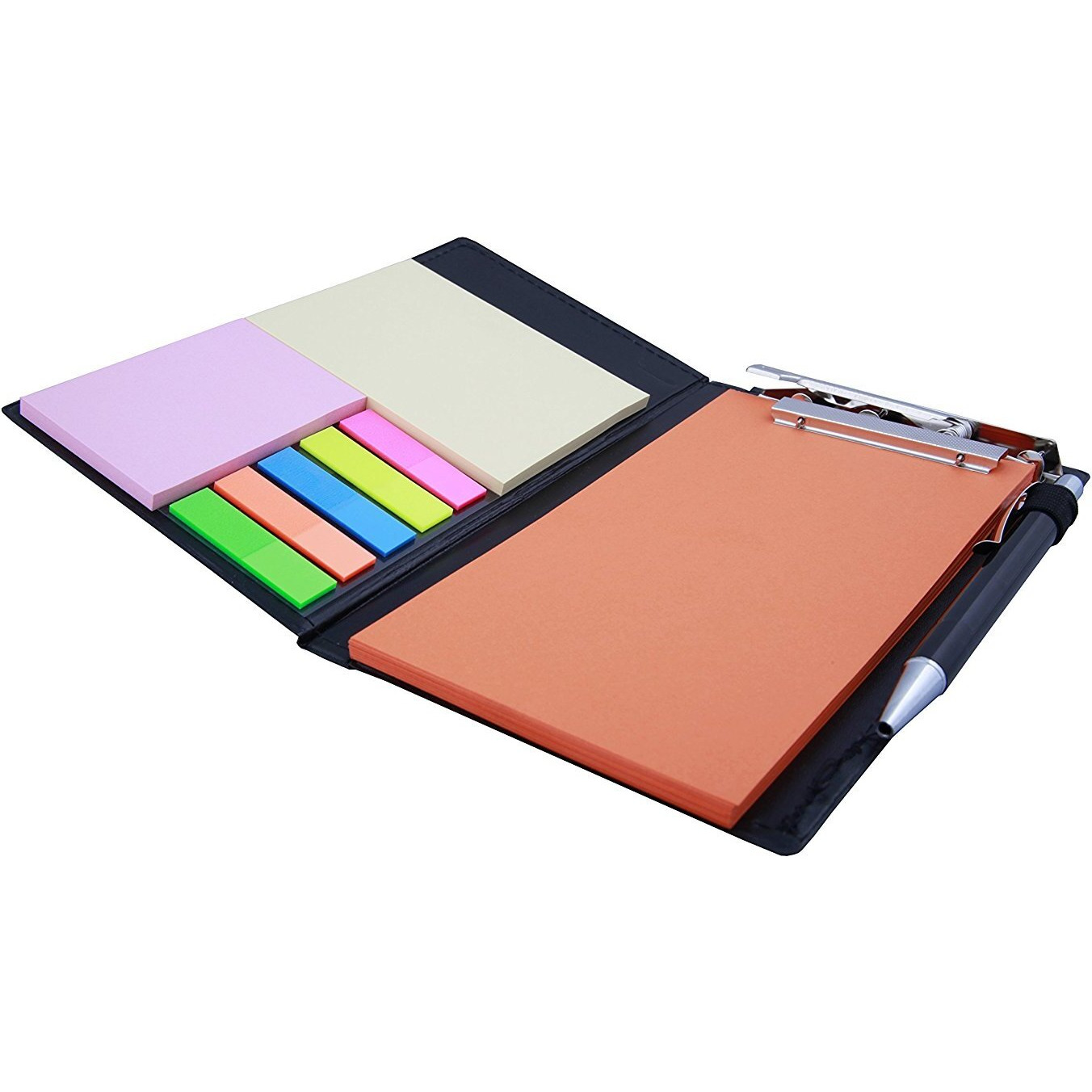 COI Memo Note Pad|Memo Note Book with Sticky Notes & Clip Holder in Diary Style (Rust)