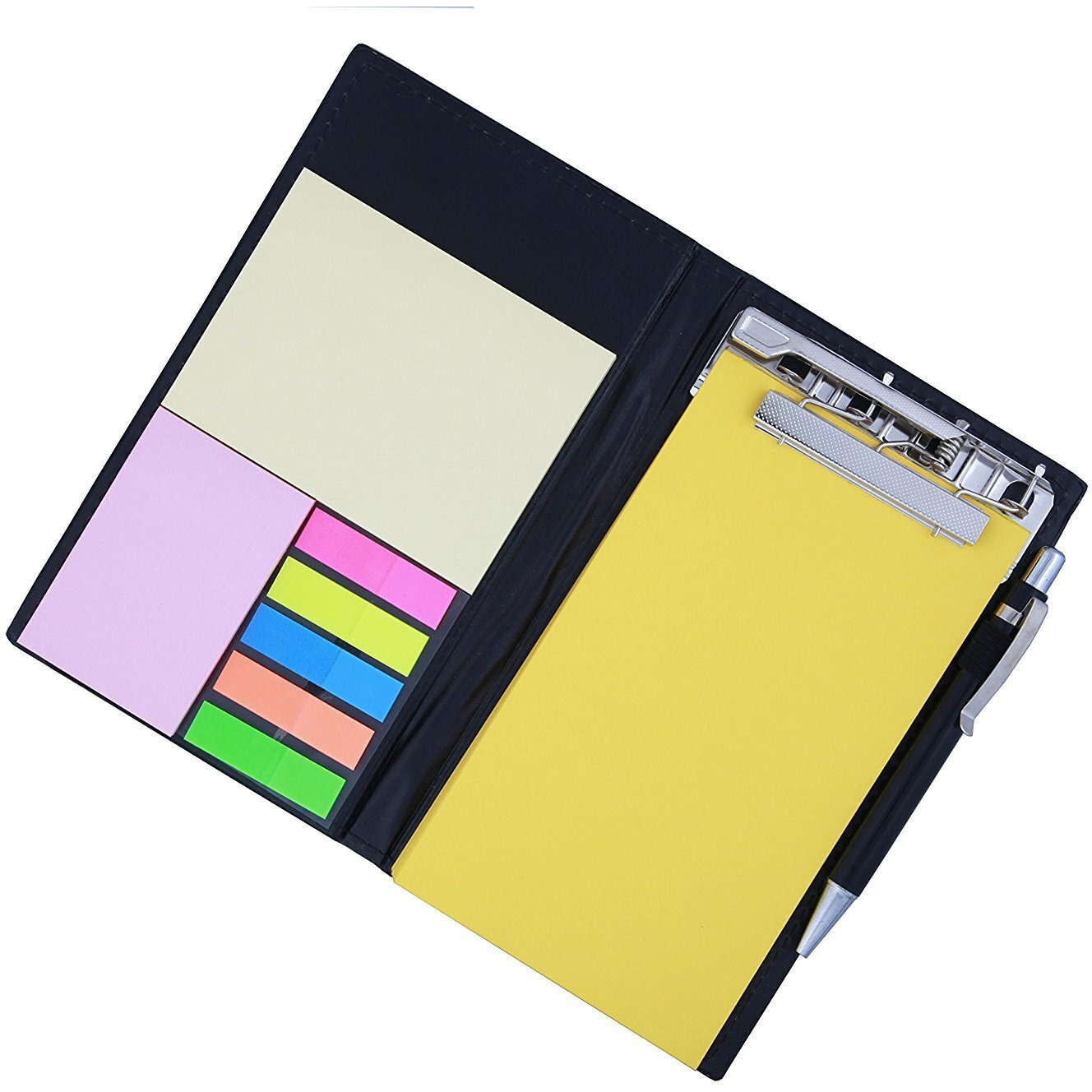 COI Memo Note Pad|Memo Note Book with Sticky Notes & Clip Holder in Diary Style (Yellow)
