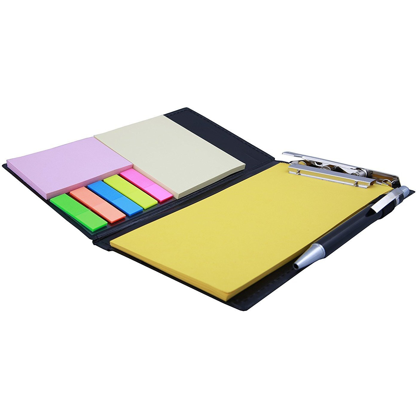 COI Memo Note Pad|Memo Note Book with Sticky Notes & Clip Holder in Diary Style (Yellow)
