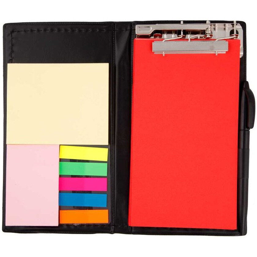 COI Memo Note Pad|Memo Note Book with Sticky Notes & Clip Holder in Diary Style (Crimson Red)
