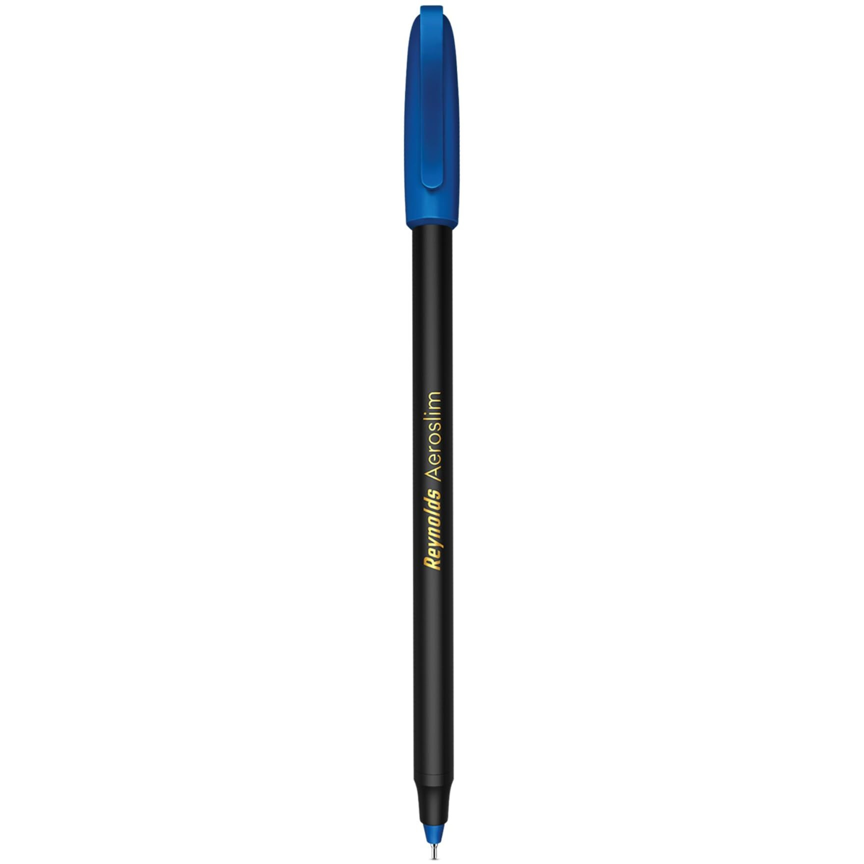 Reynolds AEROSLIM Ball Pen SET - 25 BLUE PENS WITH COMFORTABLE GRIP |BLUE BALL PENS FOR WRITING | PEN FOR STUDENTS & OFFICE STATIONERY | 0.7 mm TIP SIZE