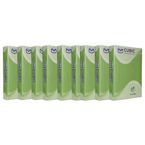 Cubic Multipurpose White Copier Paper 70 GSM - A4 | 500 Papers per Ream | 9 Reams