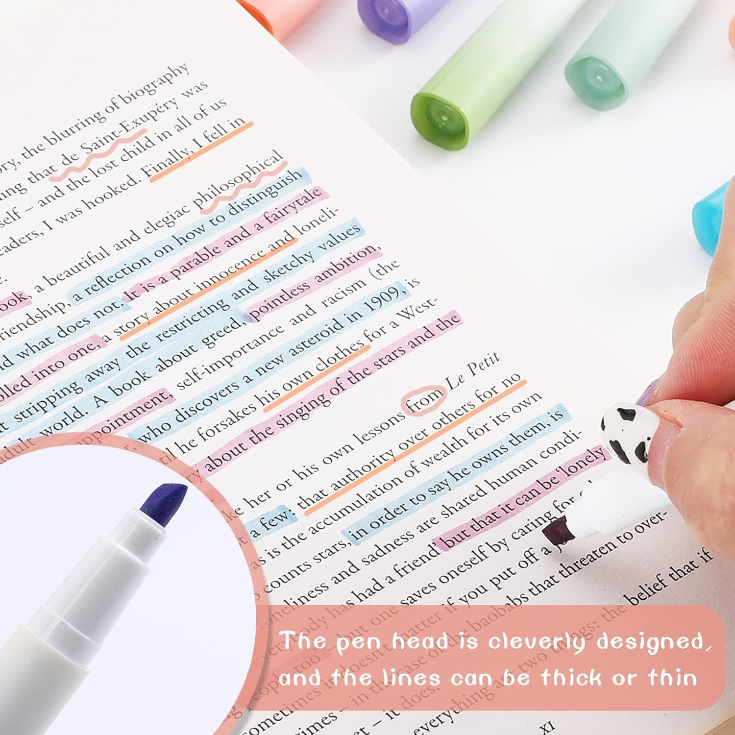 UCRAVO Highlighters Colors, Bible Highlighters and Pens No Bleed, Aesthetic Highlighters with Soft Chisel Tip, Cute Highlighter Pastels, Bible Study Supplies and Aesthetic School Supplies