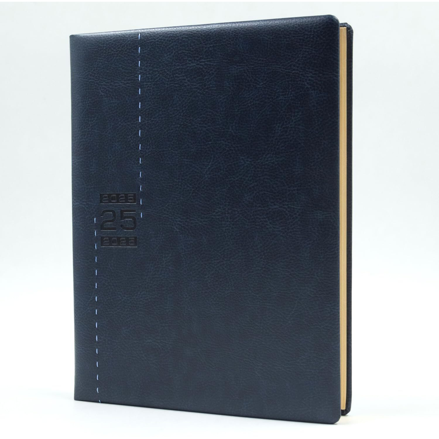 Mahavir Premium Diary 2025 | B5 Size | One-Day-to-a-Page New Year Diary | 424 pages | Natural Shade Paper | PU (Faux Leather) Cover Material | (Navy Blue)