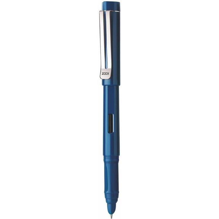 Flair Zoox A9 Ink-It Chrome Fountain Pen | Liquid Ink Technology & Iridium Tip | Minimalistic Design with Chrome Finish Clip | 3 Ink Cartridges & 1 Ink Converter | Blue Ink, Pack of 1 - Color May Vary