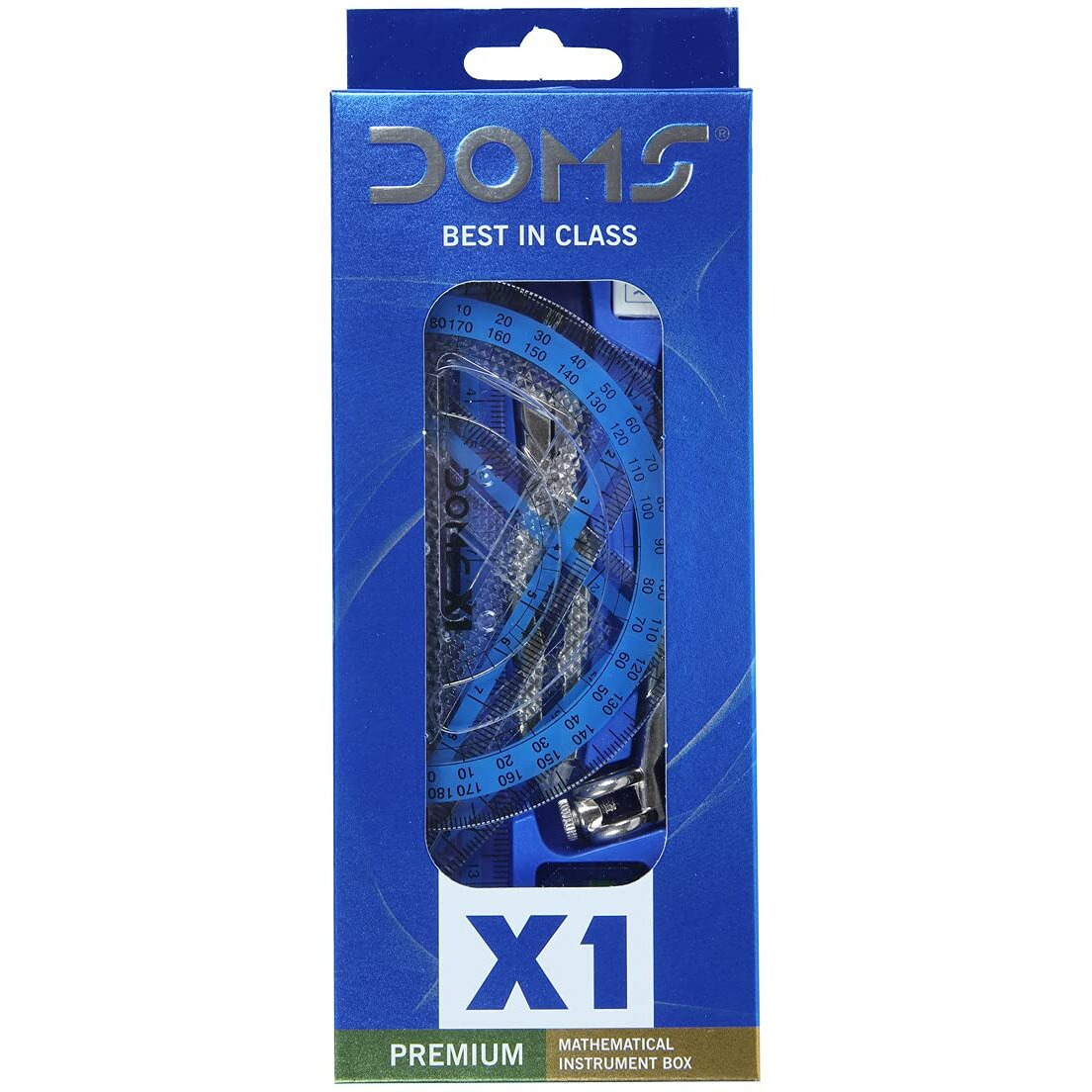 Doms X1 Premium Mathematical Drawing Instrument Box | Best In Class | Ensures Accuracy & Perfection | Geometry Box For Students | Set of 10 Instruments