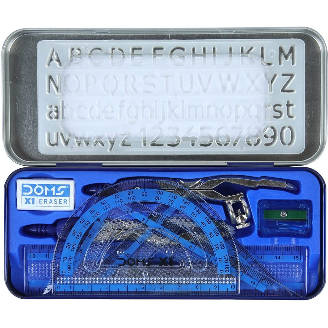 Doms X1 Premium Mathematical Drawing Instrument Box | Best In Class | Ensures Accuracy & Perfection | Geometry Box For Students | Set of 10 Instruments