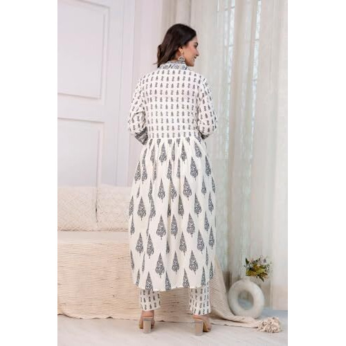 Leriya Fashion Women's Rayon Regular Kurta Set with Dupatta (LF-K2757&P179&D117_White