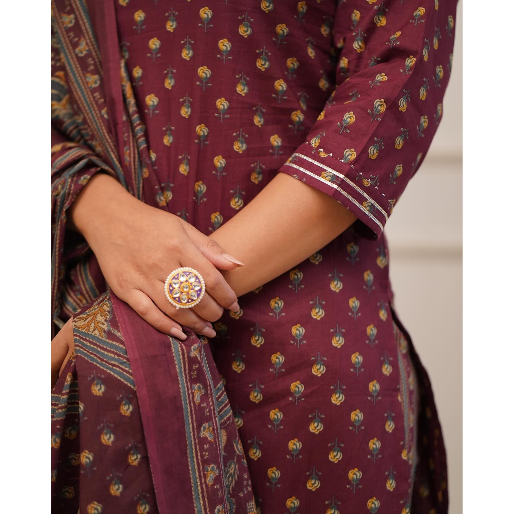 FABNEX kurta set for women | women embroidered kurta set | Women Kurta Sets Kurtis | Women Kurta Pant Set (K-91-92) (IN, Alpha, L, Regular, Maroon)