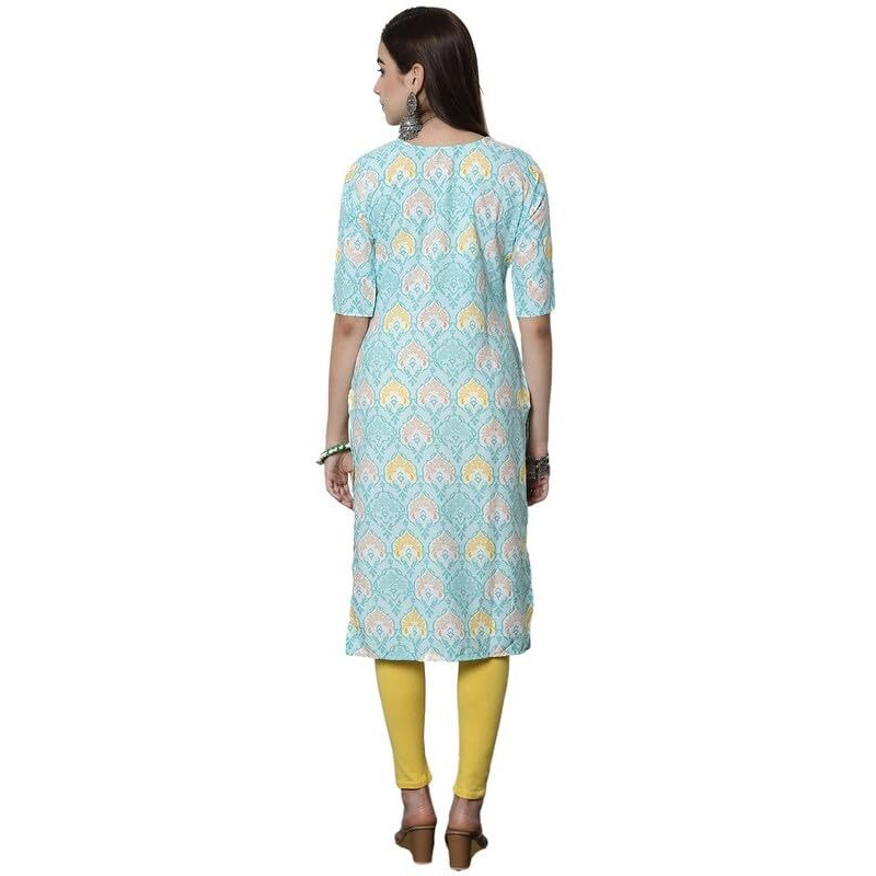 7Threads Kurti for Women|Kurti|Kurta|Kurta for Women|Crepe Kurti|Printed Kurta|Crepe Straight Kurti Kurti_AS_530343_S Multicolour