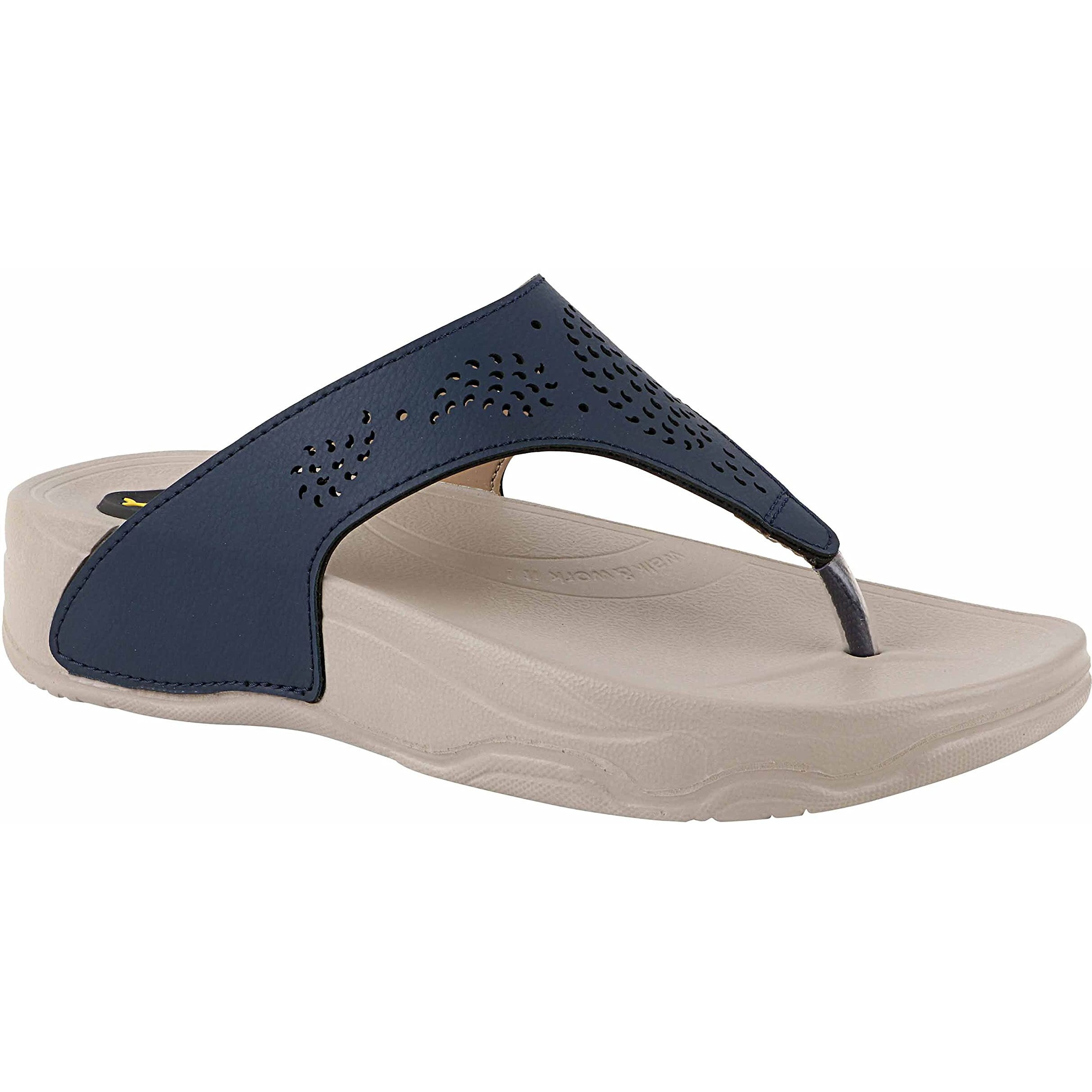 WELCOME Women's Extra Soft Slippers with Cushion FootBed for Adult | Comfortable & Light Weight| Stylish & Anti-Skid| Waterproof & Everyday Flip Flops for Ladies/Girls, W-LF-17-NVY_8