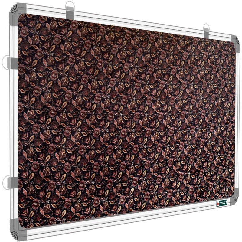 YAJNAS 2x4 Feet Premium Material Lotus Leaf Designed Notice Board/Soft Board/Bulletin Board/Pin-up Display Board for Study Room, Office, School & Home Use