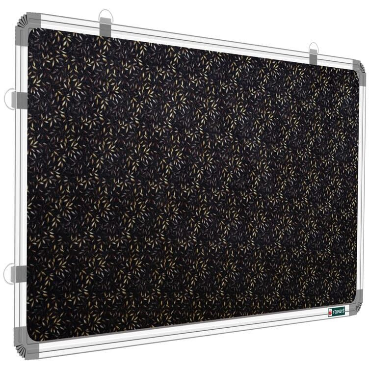 YAJNAS 2x4 Feet Premium Material Golden Glow Designed Notice Board/Soft Board/Bulletin Board/Pin-up Display Board for Study Room, Office, School & Home Use