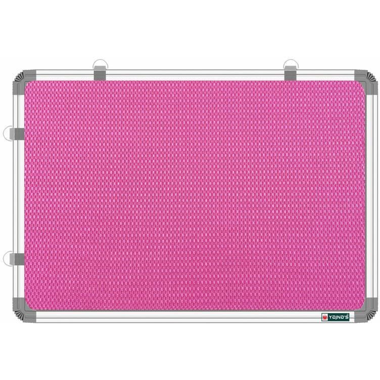 YAJNAS 1.5x3 Feet Premium Material Pink Designed Notice Board/Soft Board/Bulletin Board/Pin-up Display Board for Study Room, Office, School & Home Use