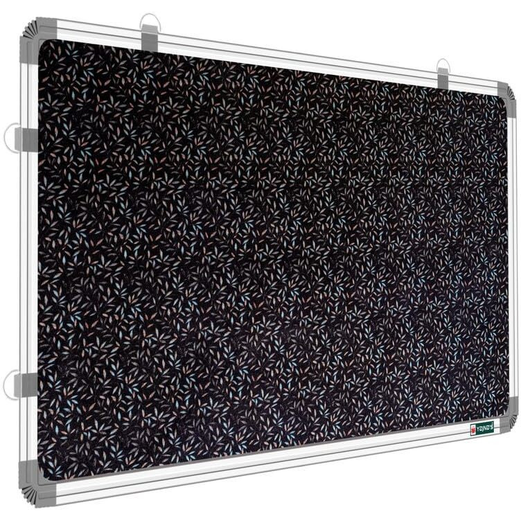 YAJNAS 2x4 Feet Premium Material Blue Blush Designed Notice Board/Soft Board/Bulletin Board/Pin-up Display Board for Study Room, Office, School & Home Use