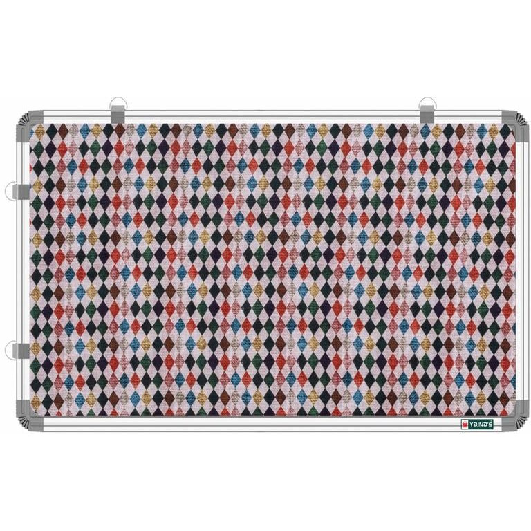 YAJNAS 2x5 Feet Premium Material Diamond Dews Designed Notice Board/Soft Board/Bulletin Board/Pin-up Display Board for Study Room, Office, School & Home Use