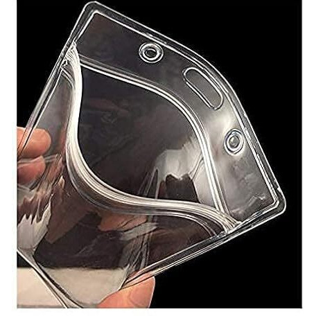 AccuPrints Pack of 2 Metal Badge Id Card Holders with Silicon Card Holder for Office Employee and Staff Retractable YOYO Badge Reel Steel and Black Lanyard for Id Cards