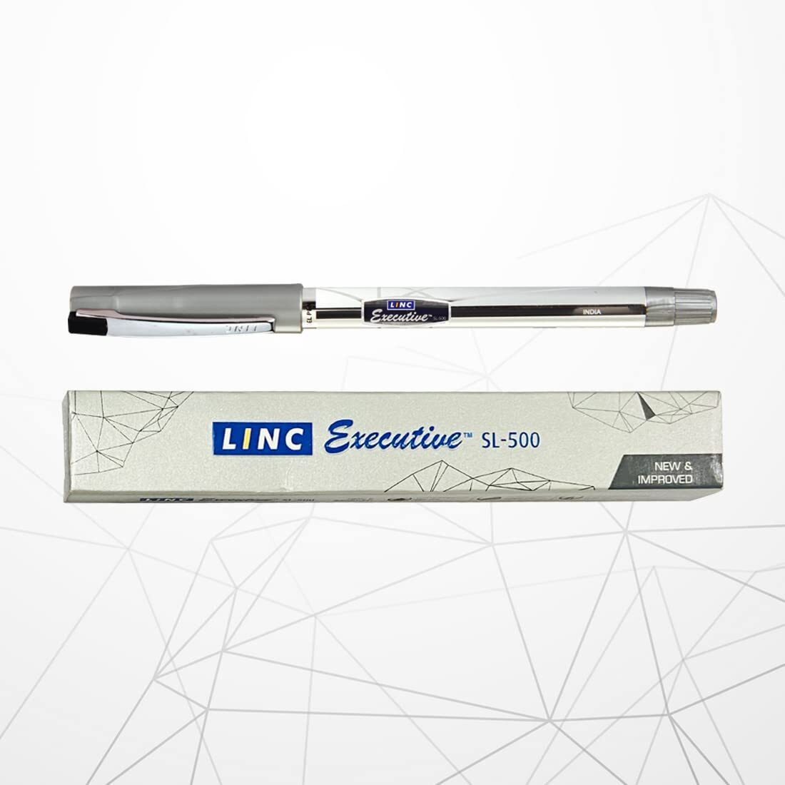LINC 0.55mm Executive SL-500 Gel Pen | Black Ink | Pack of 10
