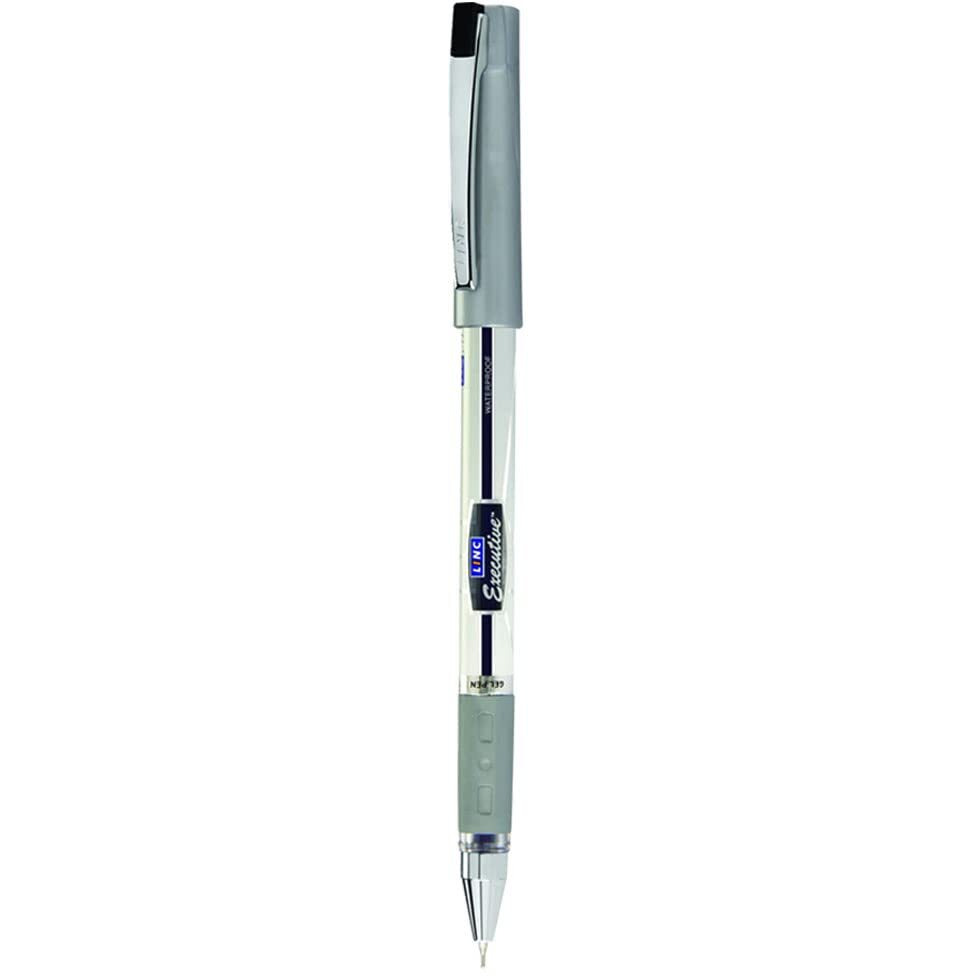 LINC 0.55mm Executive SL-500 Gel Pen | Black Ink | Pack of 10