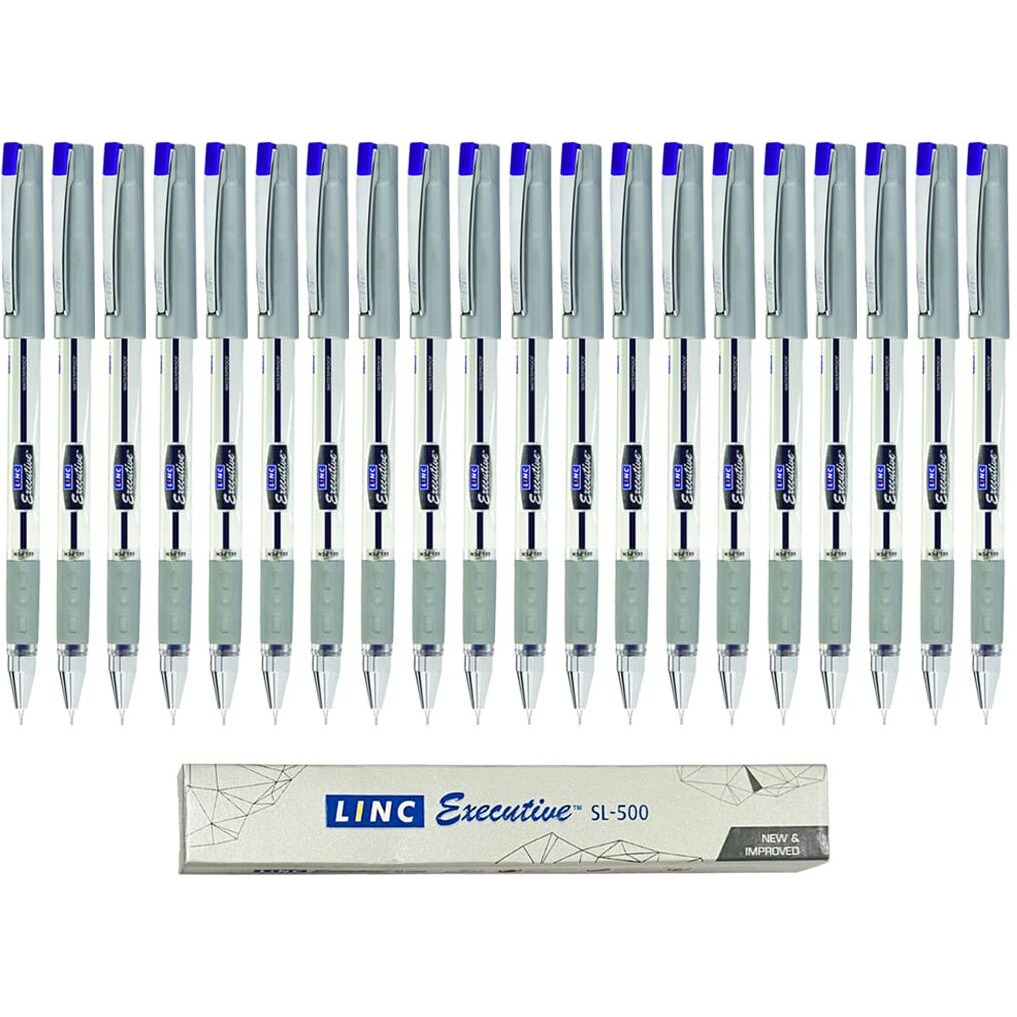 LINC 0.55mm Executive SL-500 Gel Pen | Blue Ink | Pack of 20