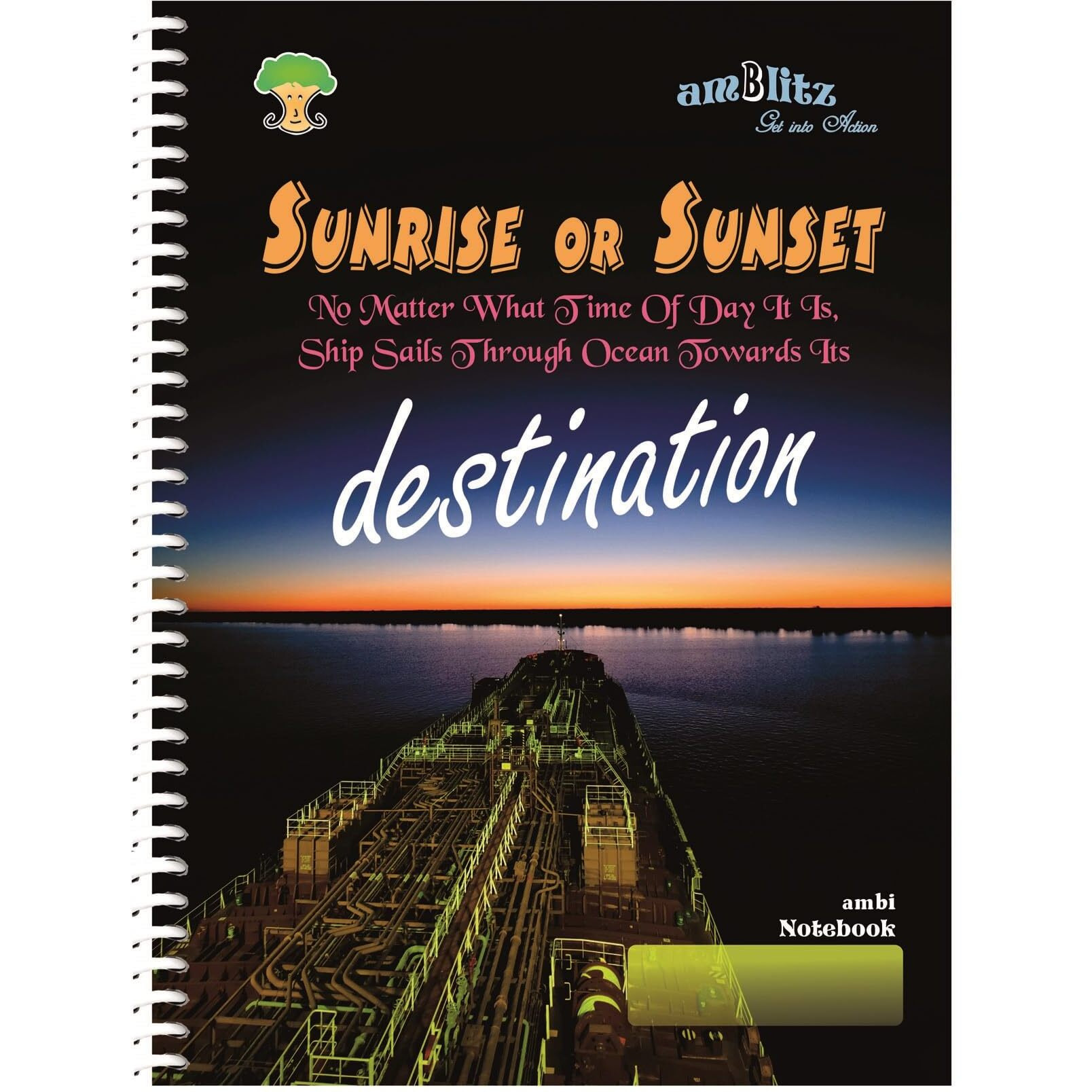 Amblitz Unruled Spiral Notebook (A4 200 Page)
