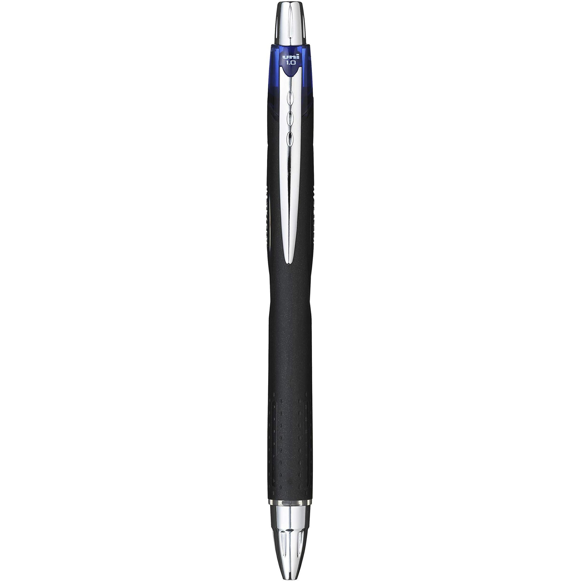 UNI-BALL Jetstream SXN210 1.0mm Roller Ball Pen | Extremely Quick Drying Ink | Waterproof Pigment Ink | Smooth Long Lasting Smudge Free Ink | School and Office stationery | Blue Ink, Pack of 3