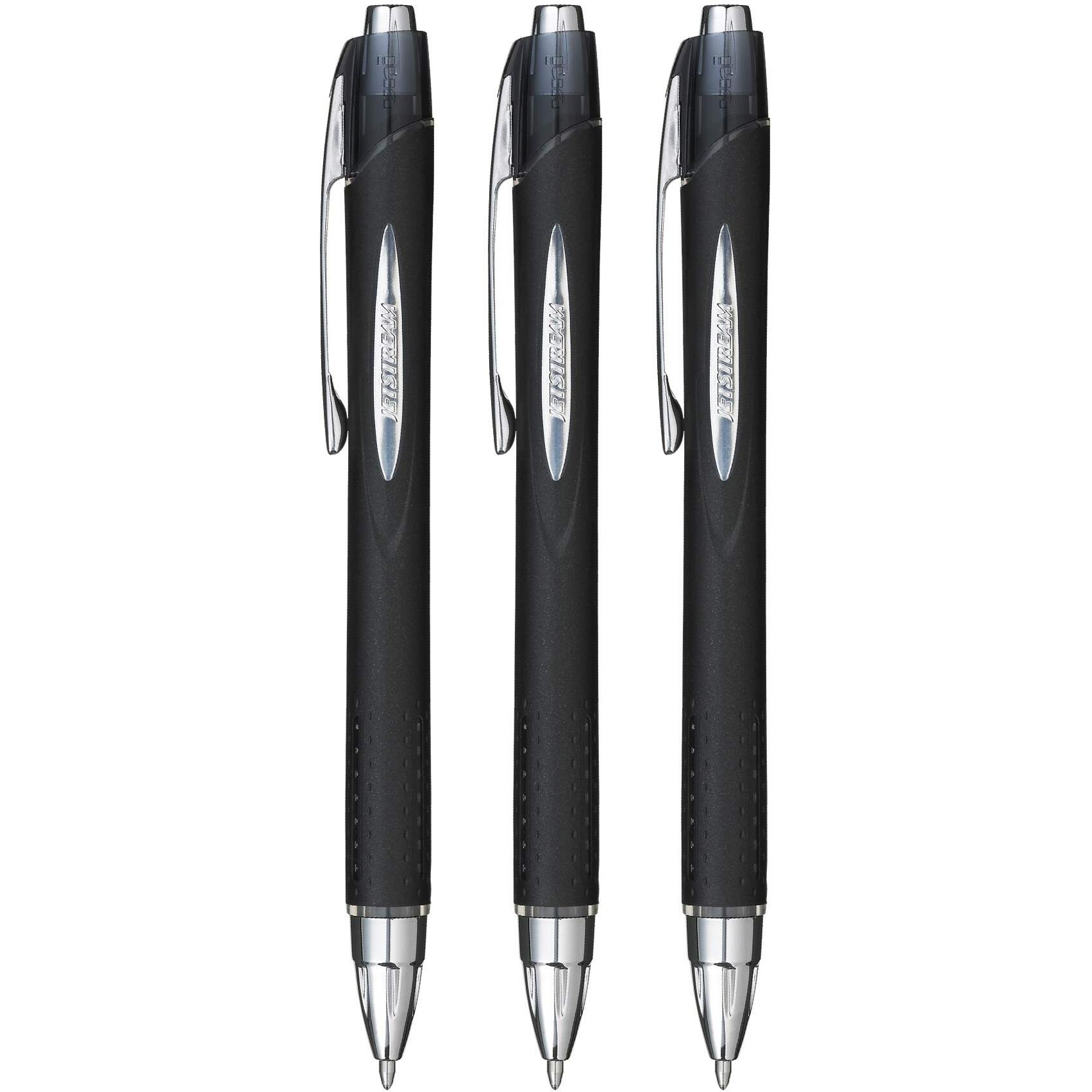 UNI-BALL Jetstream SXN210 1.0mm Roller Ball Pen | Black Ink, Pack of 3
