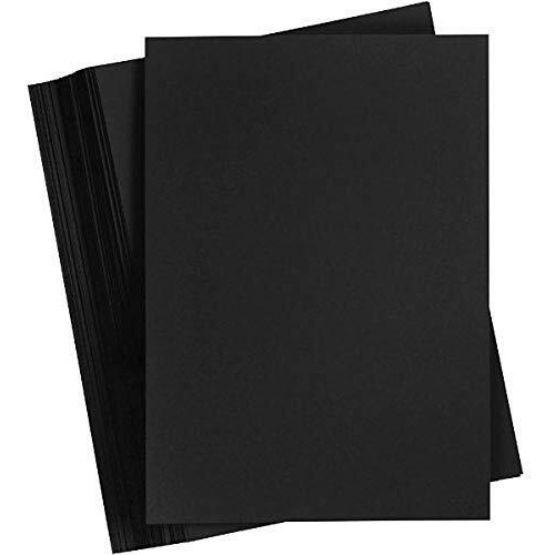Eclet A4 Black Paper 180-210 GSM Pack of 20 Sheets-Black - Coloured Paper, Best for Art & Craft Work, Project Work (Pack of 20) a