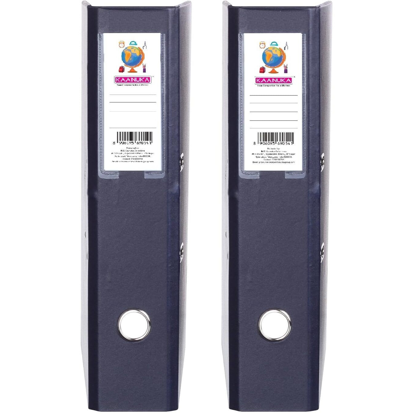Kaanuka Premium Lever Arch Box File/Folder | Index File | Box Binder File for Office Certificates and Documents A4,FS Size (500 Pages)(Pack of 2)